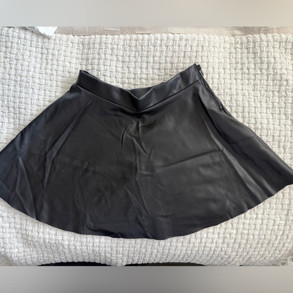 Black Faux Leather Skirt US 6 kids